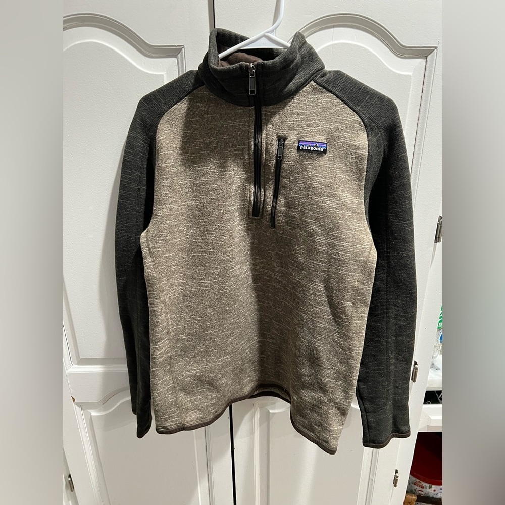 Patagonia Men's Better Sweater 1/4 Zip Pullover Med Sea Bird